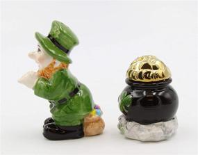 img 1 attached to 🍀 Appletree Design Leprechaun with Pot of Gold Salt and Pepper Set - Charming 2-3/8-Inch and 3-3/4-Inch Ceramic Shakers!