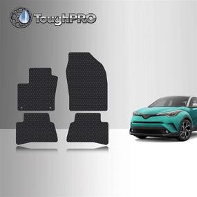 img 4 attached to 🚘 All-Weather Heavy Duty TOUGHPRO Floor Mats Accessories Set (Front + 2nd Row) for Toyota C-HR - Made in USA, Black Rubber - 2018, 2019, 2020, 2021