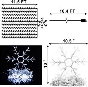 img 1 attached to 🎄 Joiedomi Christmas Outdoor Snowflake String Lights: 357 LEDs for Stunning Tree Decor, Party & Garden Décor (White)