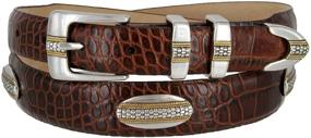 img 1 attached to 🐊 St Andrews Gold Alligator Embossed Men's Accessories: Elevate Your Style with Exquisite Belts