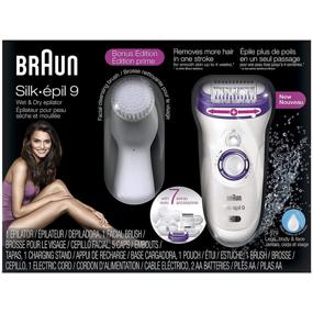 img 1 attached to 💆 Braun Silk-epil 9 9-579 Epilator with Facial Hair Removal, Cleansing Brush, Women's Shaver, Wet & Dry, Cordless and 7 Accessories for Optimal Performance