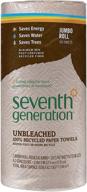 🌿 seventh generation unbleached paper towels: 100% recycled, 30 eco-friendly jumbo rolls logo
