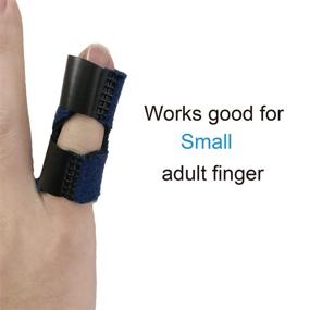 img 2 attached to 🖐️ 2 Pack Small Trigger Finger Splint - GenetGo Pinkie Finger Brace for Broken Finger, Finger Knuckle Immobilization for Arthritis Pain, Sport Injuries - Enhanced SEO