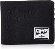 👝 herschel supply men's black wallet logo