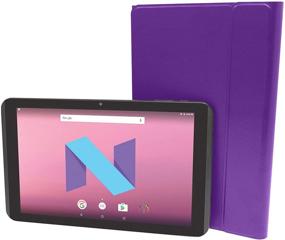 img 1 attached to 📱 Visual Land Prestige Elite 10QD 10.1 Inch HD IPS Quad Core Tablet, Android 7 OS, 16GB Storage, 1GB RAM - Purple