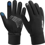 winter touchscreen gloves for men and women - cold weather windproof thermal gloves for running, cycling, and outdoor activities логотип