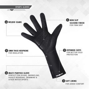 img 2 attached to Neoprene Thermal Swim Gloves for Enhanced Synergy