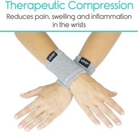 img 2 attached to 🖐️ VIVE Compression Wristbands Pair for Tendonitis Relief