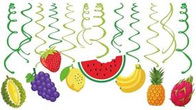 img 3 attached to Kristin Paradise 30-Count Tutti Frutti Hanging Swirl Decorations, Tropical Fruit Party Supplies, Summer Birthday Theme, Luau Kids Decor for First 1st Boys Girls Baby Shower, Twotti Fruity Favor Set