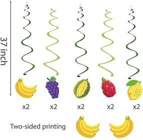 img 2 attached to Kristin Paradise 30-Count Tutti Frutti Hanging Swirl Decorations, Tropical Fruit Party Supplies, Summer Birthday Theme, Luau Kids Decor for First 1st Boys Girls Baby Shower, Twotti Fruity Favor Set