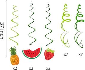 img 1 attached to Kristin Paradise 30-Count Tutti Frutti Hanging Swirl Decorations, Tropical Fruit Party Supplies, Summer Birthday Theme, Luau Kids Decor for First 1st Boys Girls Baby Shower, Twotti Fruity Favor Set