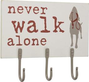 img 3 attached to 🐾 Primitives by Kathy Dog Wall Hook Board, 10" x 8" - Never Walk Alone