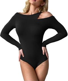 img 3 attached to 👗 Weigou Women Sexy Jumpsuits T Shirts: Stylish Bandage Bodysuit Tops for Party Clubwear