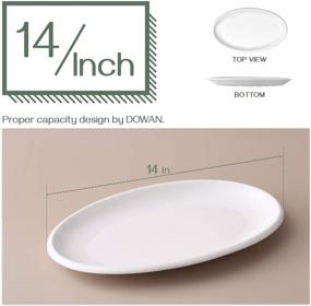 img 2 attached to DOWAN 14 Inch Porcelain Platters Serving: Elegant Platters for Stylish Presentations