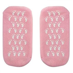 img 3 attached to Moisturizing Gel Socks: Soft Spa Socks for Repairing and Softening Dry Cracked Feet Skins - Ideal for Treating and Nourishing Dry Feet (Pink)