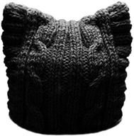 🐱 handmade knit women's march pussycat hat - bibitime parade cap with cat ears beanie логотип