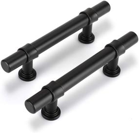 img 4 attached to 🖤 Goldenwarm 15Pack 3-inch Black Cabinet Handles - Matte Black Cabinet Pulls - Vintage Kitchen and Dresser Handles - Black Drawer Pulls