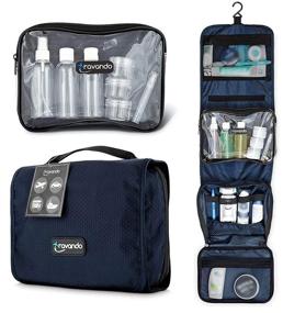 img 4 attached to 🧳 TRAVANDO Hanging Toiletry Bag FLEXI + 7 TSA Approved Liquid Bottles - Travel Set for Men and Women - Cosmetics and Makeup Organizer - Suitcase Toiletry Kit - Wash Bag with Containers