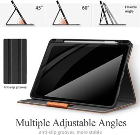 img 1 attached to auaua iPad Air 4th Gen 2020 Case with Pencil Holder - Auto Sleep/Wake - Vegan Leather - 10.9'' iPad Air Case