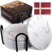 barvivo marble ceramic coasters absorbent logo