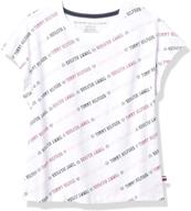 tommy hilfiger girls dolman fa21aop girls' clothing and tops, tees & blouses logo