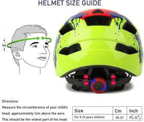 img 2 attached to OnBros Kids Bike Helmet - Lightweight Cycling Helmet for Children, Adjustable Size Bicycle Helmets for Boys and Girls Age 5-13 (50-57cm)