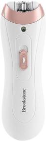img 4 attached to 💆 Rose Gold Edition Brookstone Epilator: Facial Hair Removal for Women with Smooth Glide, Cordless & Portable Design, LED Light Included