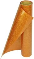 🔥 zelin glitter orange heat transfer vinyl roll htv - 10" x 4' - high-quality iron-on logo