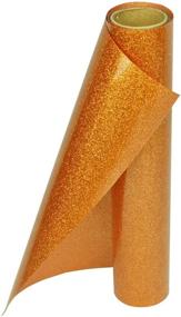 img 4 attached to 🔥 ZELIN Glitter Orange Heat Transfer Vinyl Roll HTV - 10" x 4' - High-Quality Iron-On