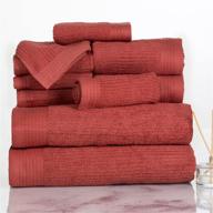 luxurious brick ribbed 100% cotton towel set - 10-piece by lavish home logo