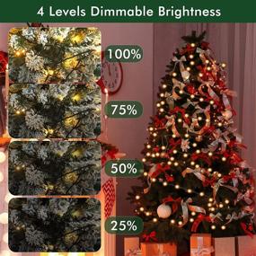 img 3 attached to 🎄 NUNGT Christmas String Lights, 66FT 200 LED Color String Lights for Indoor Outdoor Use - 11 Modes | Timed Remote Control | Dimmable Warm White Multi Color Fairy Lights for Christmas Decorations