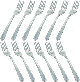 img 4 attached to 🍴 MJIYA Dominion Heavy Duty Dinner Forks Set - 12 PCS Stainless Steel Silverware for Home, Kitchen or Restaurant