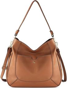 img 4 attached to Handbags Leather Shoulder Crossbody Multi Pockets Women's Handbags & Wallets for Hobo Bags