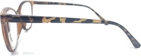 img 2 attached to 👓 Women's Malibu Colorful Two Tone Readers +1.75 Brown: Plastic Cat Eye Frame, Spring Hinge Reading Glasses