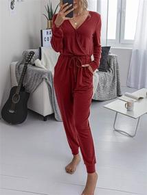 img 2 attached to 👗 Adibosy Women's Clothing: Jumpsuit Rompers with Stylish Pockets Playsuit