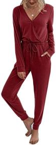 img 4 attached to 👗 Adibosy Women's Clothing: Jumpsuit Rompers with Stylish Pockets Playsuit