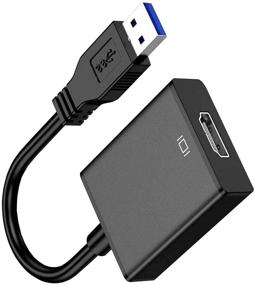 img 4 attached to High Definition USB 3.0/2.0 to HDMI Adapter with Audio for PC Laptop Projector HDTV, Supports Full HD 1080P Video Graphics, Windows XP 7/8/8.1/10 Compatible