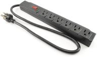 💡 cablesonline 6 outlet surge strip, горизонтальный дизайн, 90 джоуль, длина кабеля 24 дюйма (2 фута), sp-002 логотип