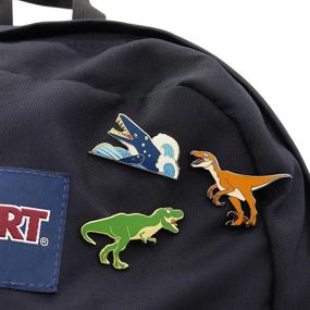 img 3 attached to 🌟 Броши с динозаврами для рюкзаков: Открой мир Зазеркалья динозавров с набором эмалированных динозавров - милые и очаровательные!