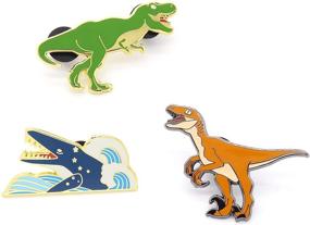 img 2 attached to 🌟 Dinosaur Pins for Backpacks: Discover the Jurassic Dinosaur Enamel Pin Set - Cute and Adorable!
