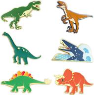 🌟 dinosaur pins for backpacks: discover the jurassic dinosaur enamel pin set - cute and adorable! logo