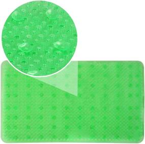 img 1 attached to 🛀 YHLCSQ Soft As Grass Bath Mats: Non-Slip, Machine Washable Foot Scrubber for Shower and Tub - 25x14 inch, Green