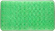 🛀 yhlcsq soft as grass bath mats: non-slip, machine washable foot scrubber for shower and tub - 25x14 inch, green logo