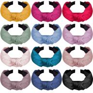 🎀 sleek and trendy: siquk 12-piece satin twist knot headbands for women and girls logo