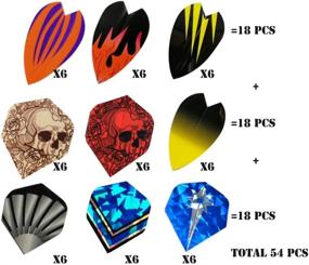 img 3 attached to 🎯 54 Pcs PET Dart Flights: Premium Darts Accessories for Steel Tip and Soft Tip Darts Games