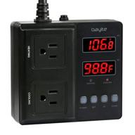 🌡️ bayite 1650w 15a btc211 dual digital outlet temperature controller plug with pre-wiring, 2 stage heating and cooling mode, 110v - 240v for fermentation, bbq, reptile, aquarium logo