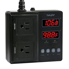 img 4 attached to 🌡️ bayite 1650W 15A BTC211 Dual Digital Outlet Temperature Controller Plug with Pre-Wiring, 2 Stage Heating and Cooling Mode, 110V - 240V for Fermentation, BBQ, Reptile, Aquarium