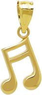 gold music note charm by charm america - 10k solid gold logo