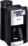 krups 10-cup black grind and brew coffee maker with built-in burr grinder and auto-start логотип