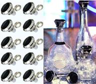 🌞 yiting solar diamond shaped wine bottle cork lights 10 pack - waterproof fairy lights for wedding, holidays & outdoor décor - cool white solar string lights логотип